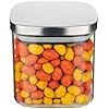 POTE DE VIDRO EURO SLIM COM TAMPA DE INOX 0,6