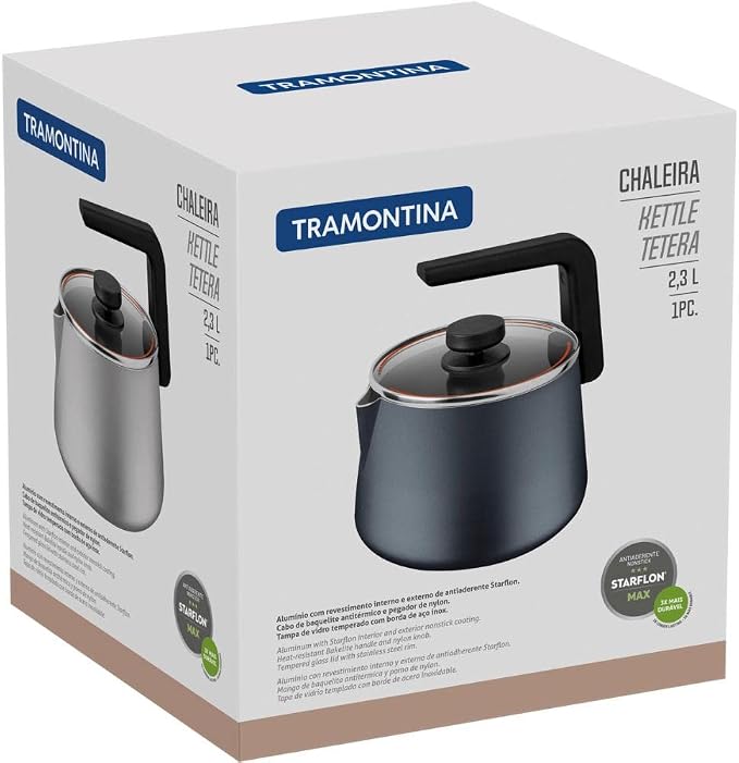 CHALEIRA TRAMONTINA EM ALUMÍNIO STARFLON AZUL 2,3 L