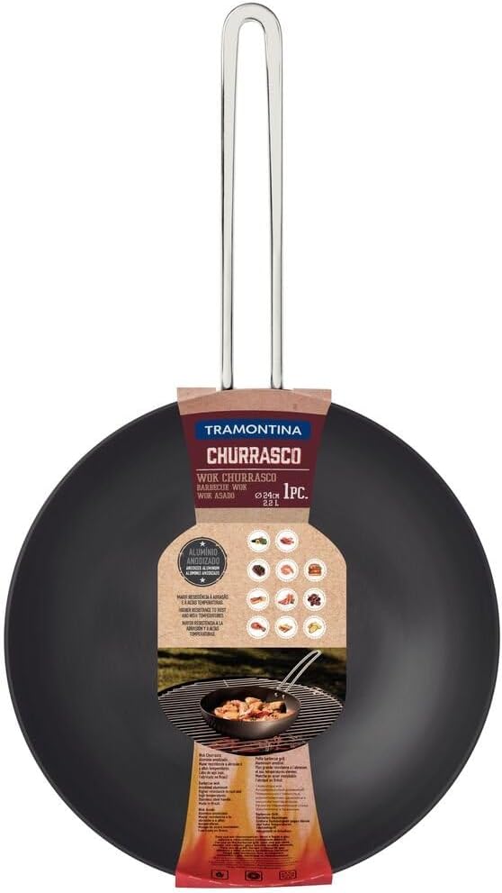 WOK PARA CHURRASCO TRAMONTINA 24 CM, 2,2 L