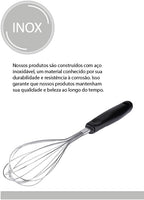 BATEDOR FOUET FIOS DE AÇO INOX 28CM WECK