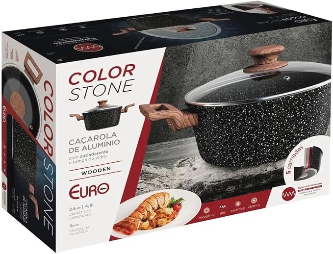CAÇAROLA COLORSTONE WOODEN 24 CMEURO