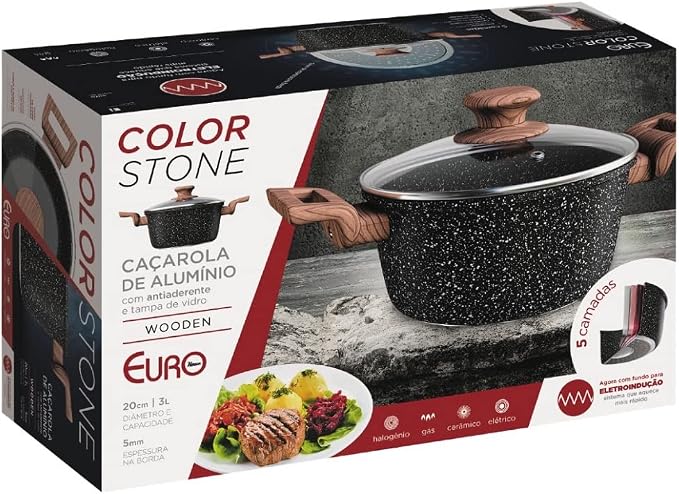 CAÇAROLA COLORSTONE 20 CM WOODEN EURO