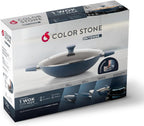 WOK INTENSE 32 CM COM ALÇA AZUL EURO