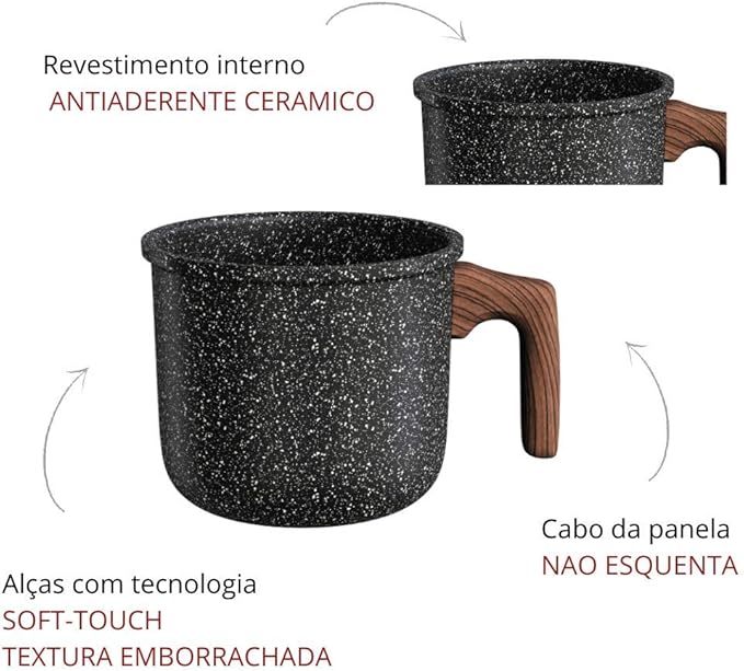 FERVEDOR COLORSTONE 14 CM WOODEN EURO