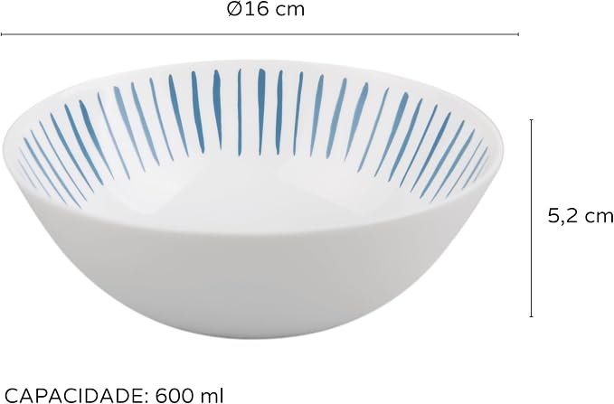 TIGELA BOWL EURO OPALINE 16 CM, 600ML MAISON