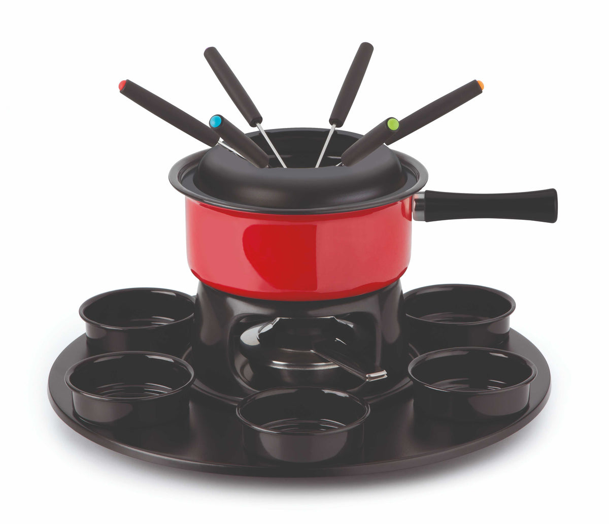 FONDUE CARROUSSEL LUGANO VERMELHO 18 PEÇAS FORMA