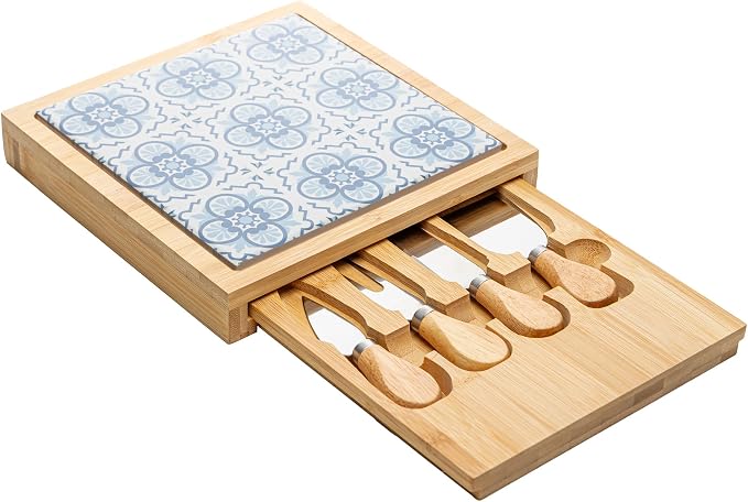 CONJUNTO 6 PEÇAS P/ QUEIJO TABUA BAMBU