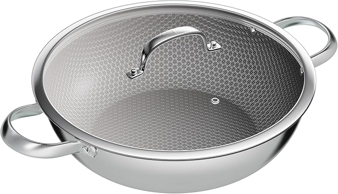 WOK HEXXA 3D CERAMIC 32 CM COM ALÇA