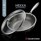 WOK HEXXA 3D CERAMIC COM CABO 28 CM EURO