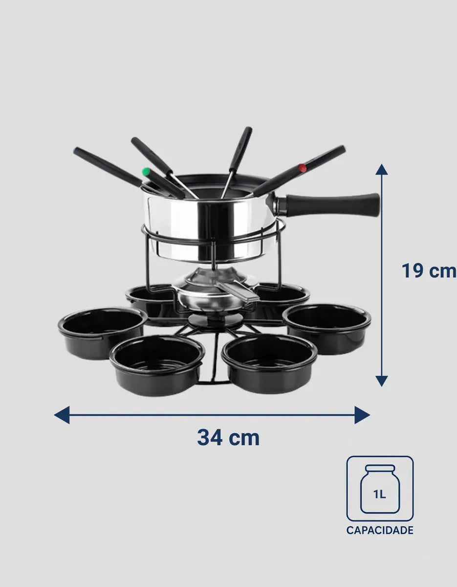 SERVIÇO PARA FONDUE CARROUSSEL MONT BLANC 17 PEÇAS FORMA