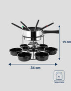 SERVIÇO PARA FONDUE CARROUSSEL MONT BLANC 17 PEÇAS FORMA