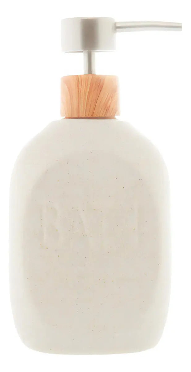PORTA SABONETE LIQUIDO DE CERAMICA GRANILITE BATH BRANCO 430ML