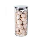 POTE DE VIDRO SLIM COM TAMPA INOX 1,3L