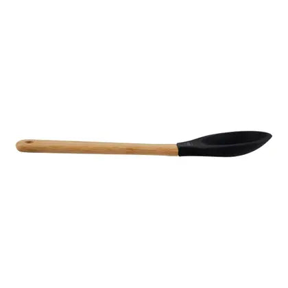 COLHER SILICONE E BAMBU PRETO MOR